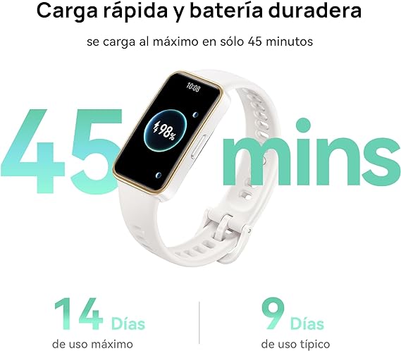 HUAWEI Band 9 (Garantía en México), 1.47”AMOLED, Larga Duración de 2 semanas, Ajuste de Brillo automático, Mayor precisión de medición, Compatible con Android & iOS, Negro