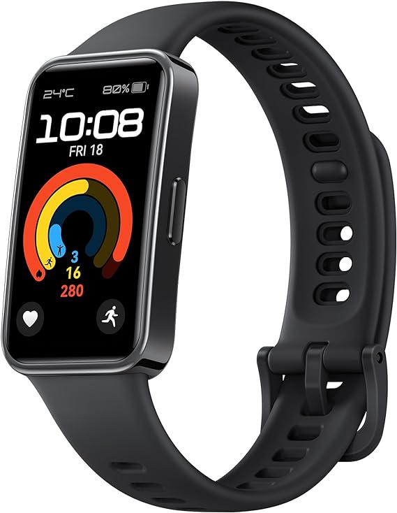 HUAWEI Band 9 (Garantía en México), 1.47”AMOLED, Larga Duración de 2 semanas, Ajuste de Brillo automático, Mayor precisión de medición, Compatible con Android & iOS, Negro