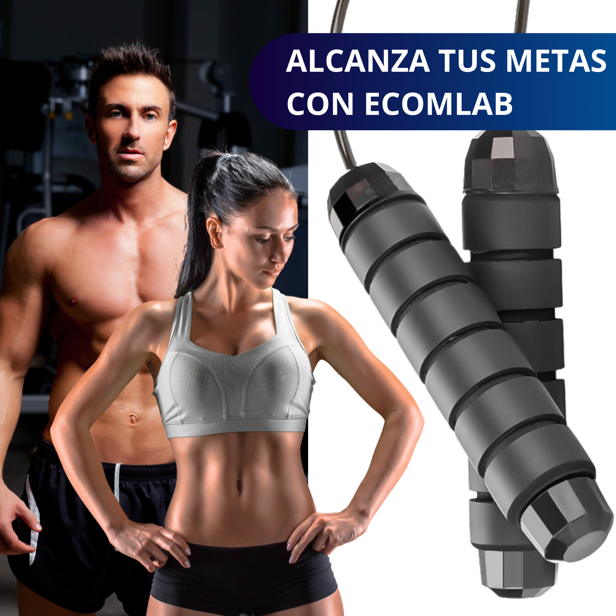 Cuerda Para Saltar Profesional Ecomlab Cuerda Acero Crossfit Color Negro.