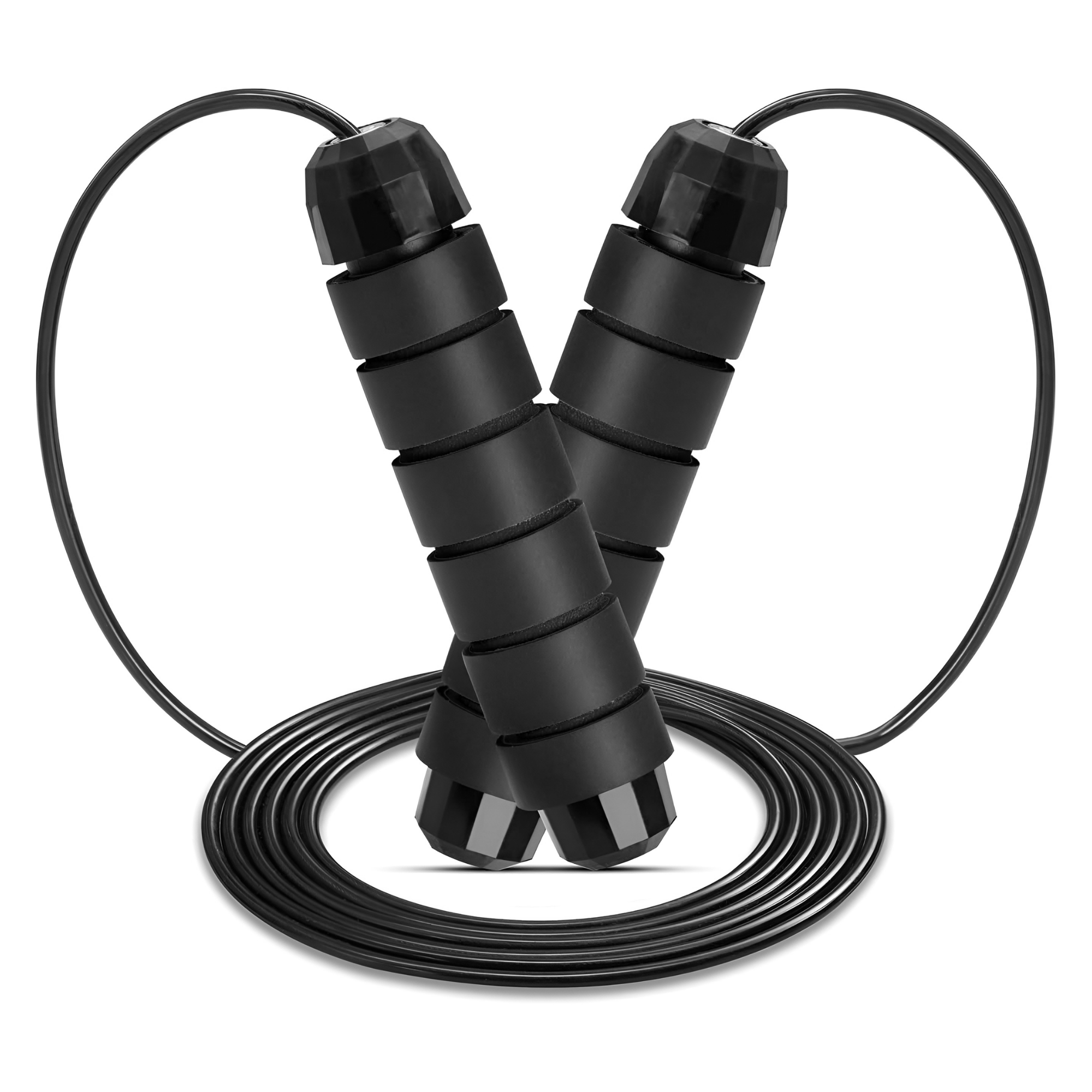 Cuerda Para Saltar Profesional Ecomlab Cuerda Acero Crossfit Color Negro.