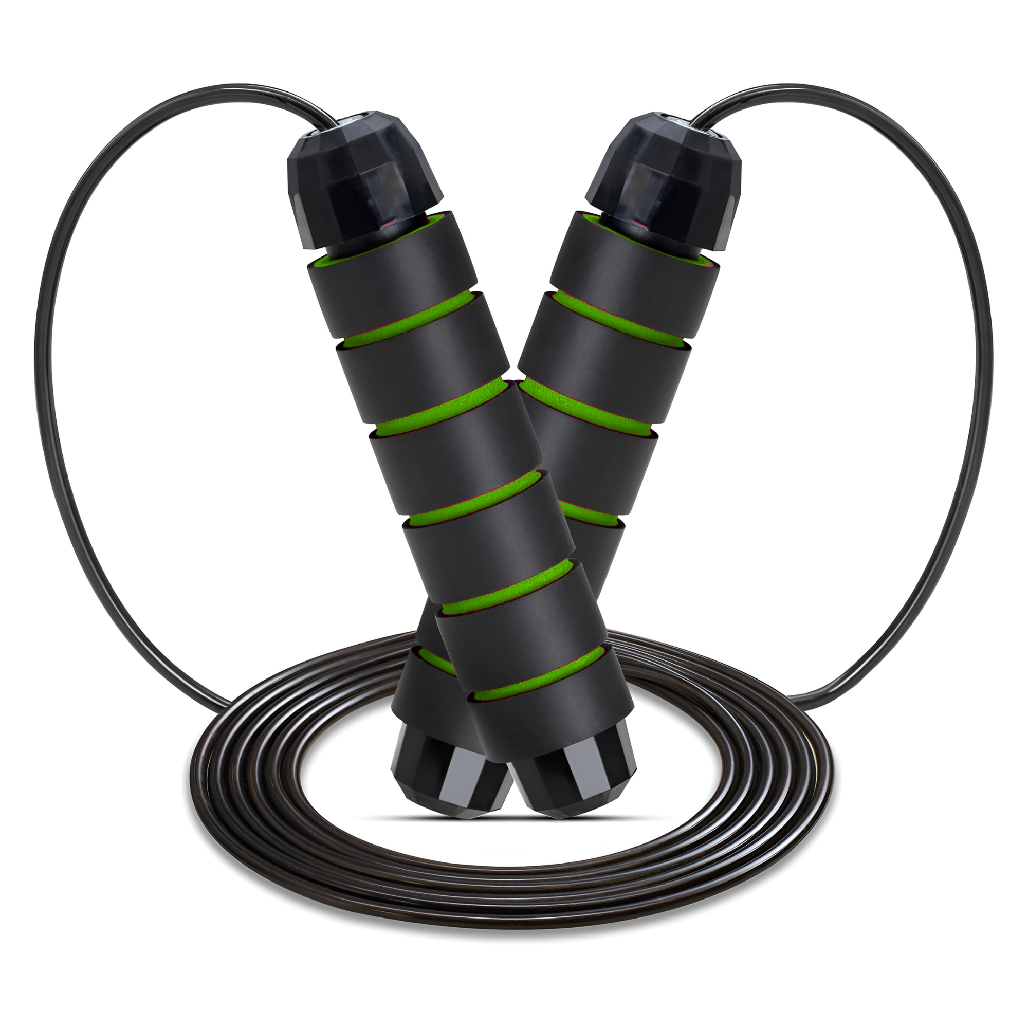 Cuerda Para Saltar Profesional Ecomlab Cuerda Acero Crossfit Color Verde.