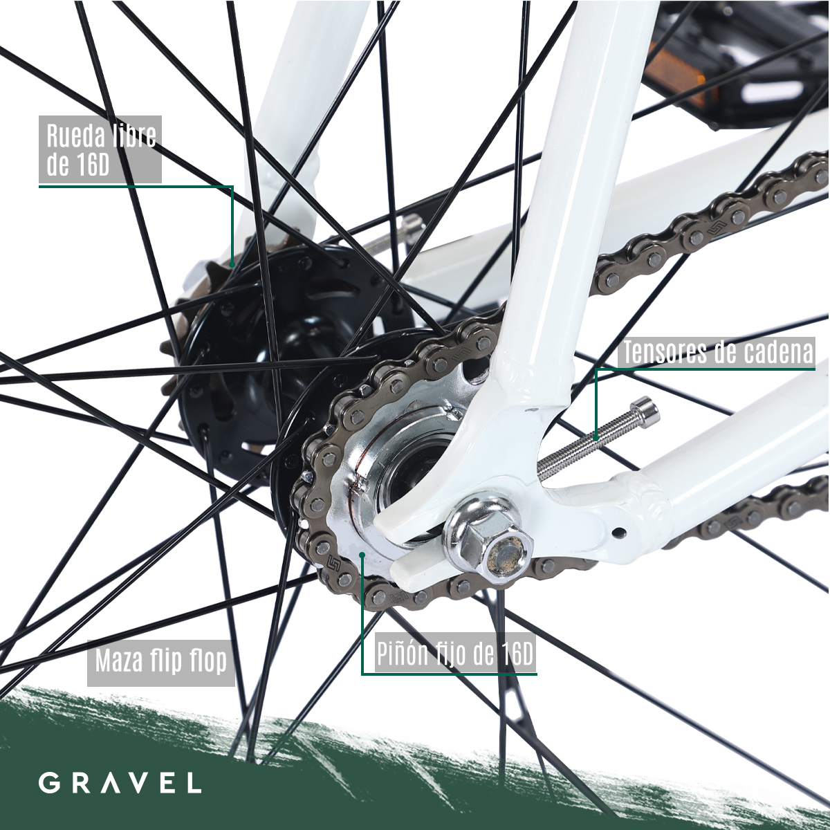 Bicicleta Gravel Fixie R700c Aluminio Color Blanco Tamaño Del Cuadro 54.