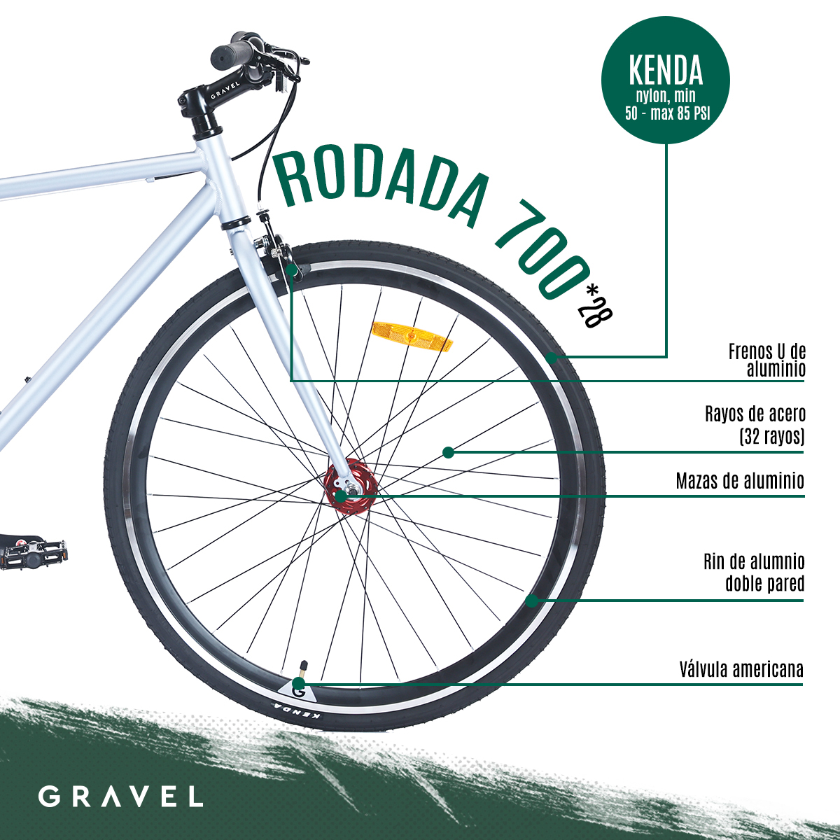 Bicicleta Gravel Fixie R700c Aluminio Color Azul Tamaño Del Cuadro 54.