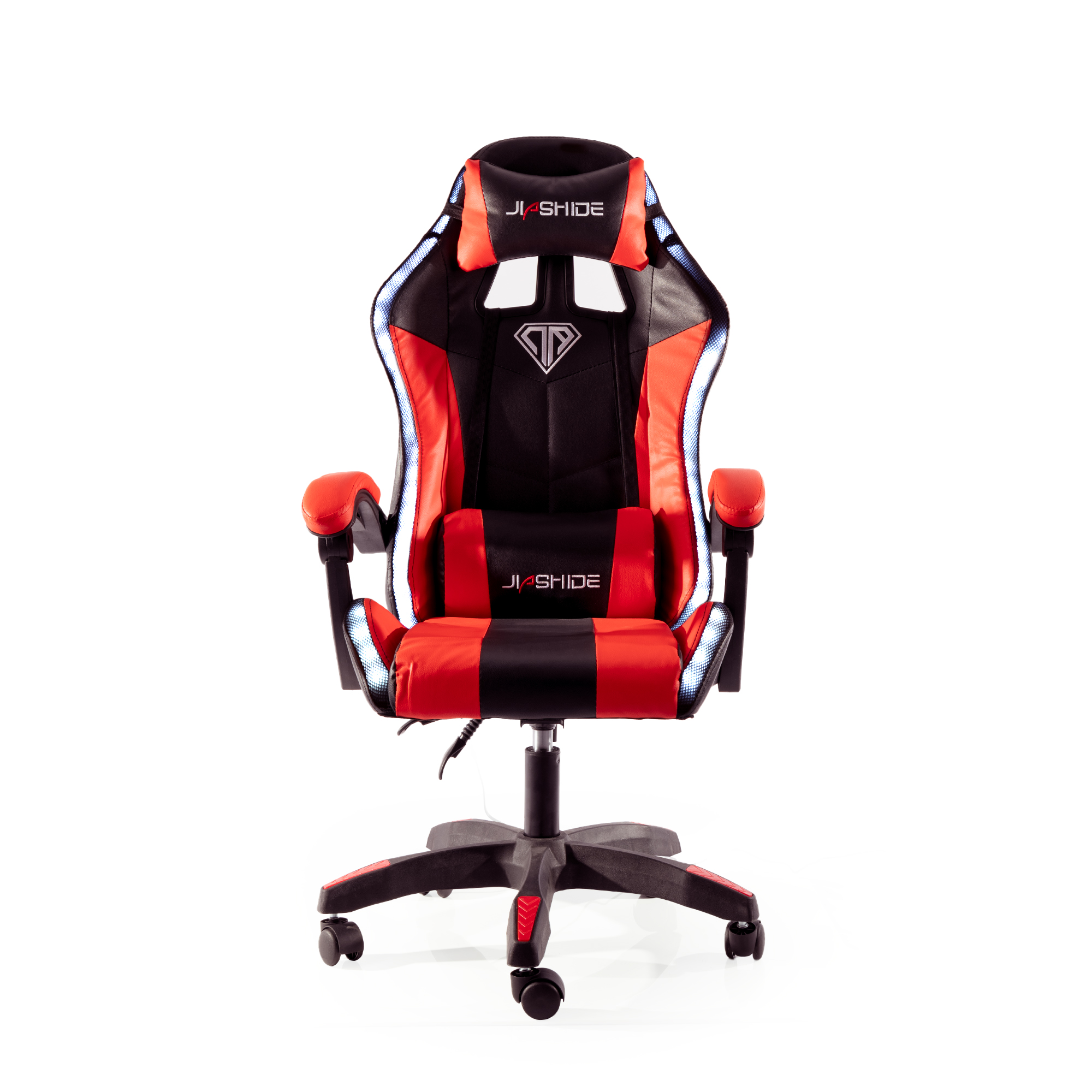 Silla Gamer Roja Reclinable Ergonomica para Escritorio Con Luz Led