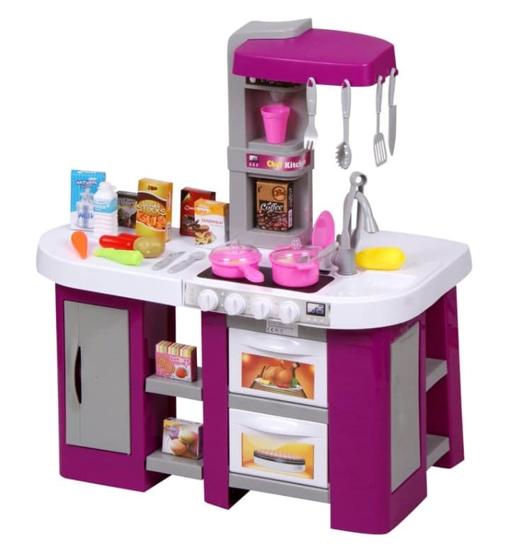 Cocina de Juguete para Niños con luz,sonido,agua Pzs Alto 72 Cm  - Violeta.