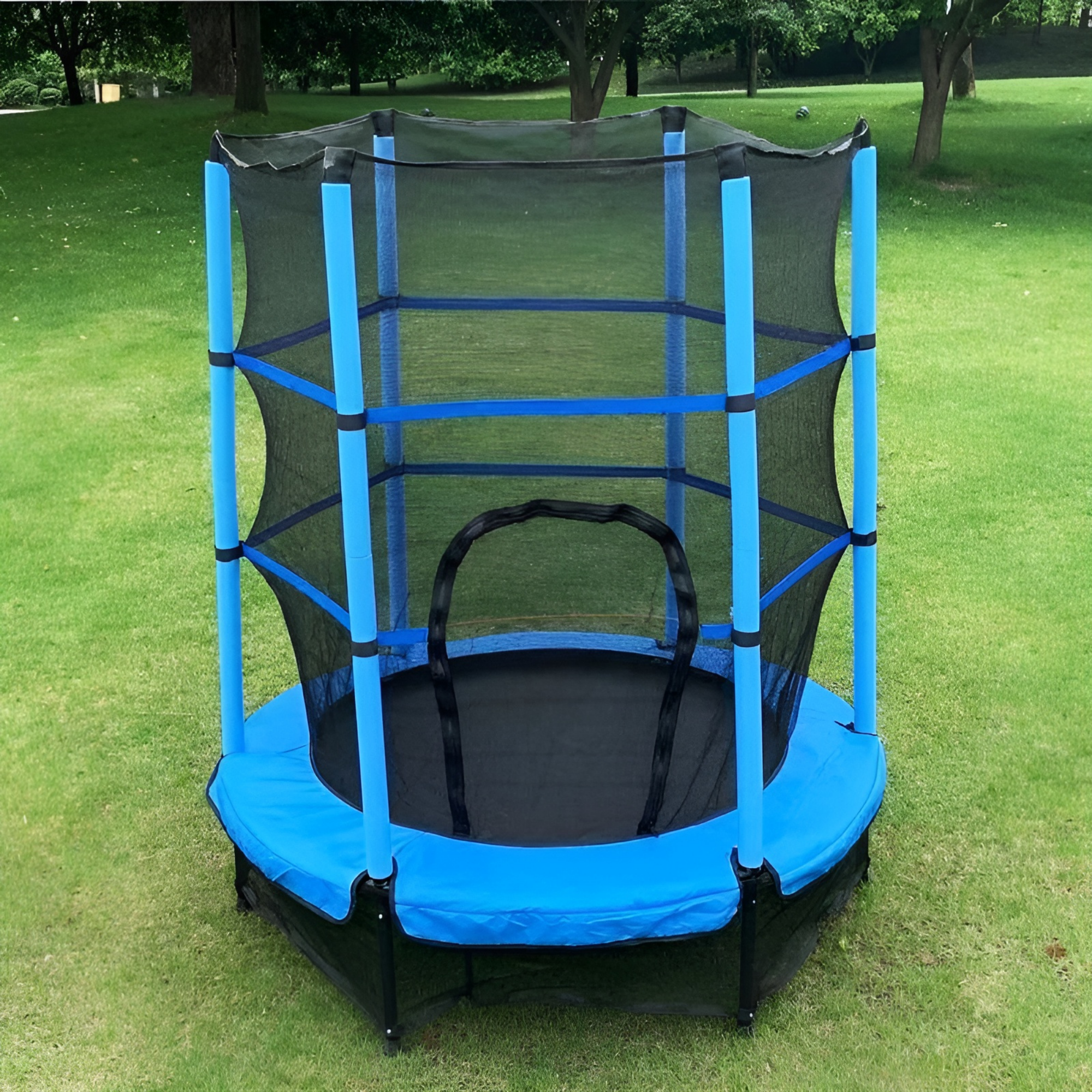 BRINCOLIN TRAMPOLIN INFANTIL ECOMLAB TUMBLING RESISTENTE COLOR AZUL.