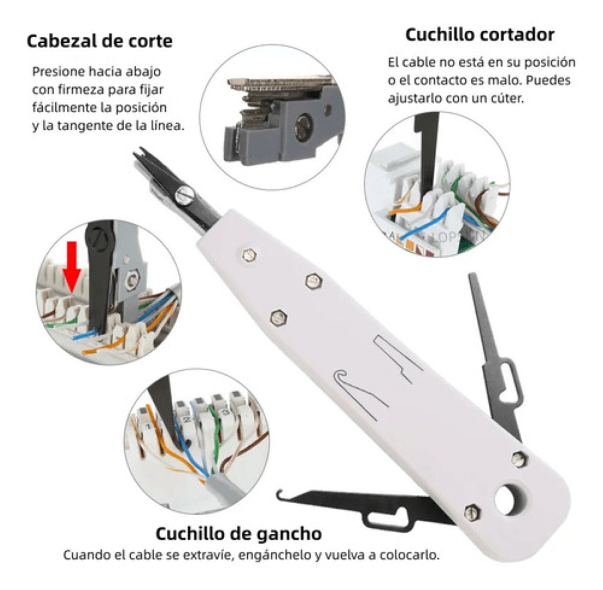 Pinzas Ponchadora Pela Cables Red Lan Rj45 Rj11 Rj12 Cat5