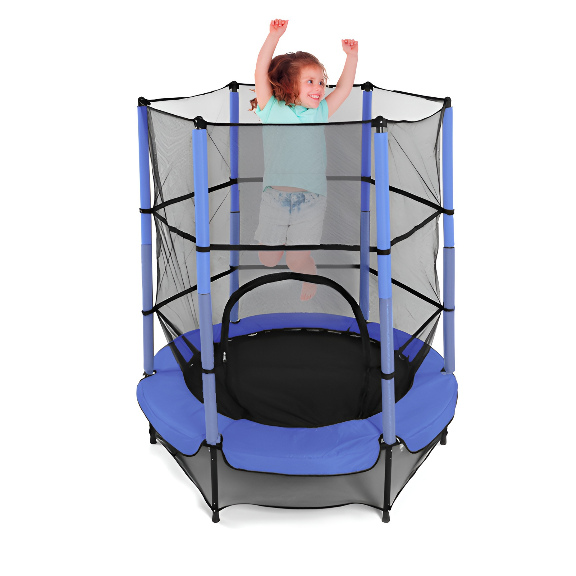 BRINCOLIN TRAMPOLIN INFANTIL ECOMLAB TUMBLING RESISTENTE COLOR AZUL.