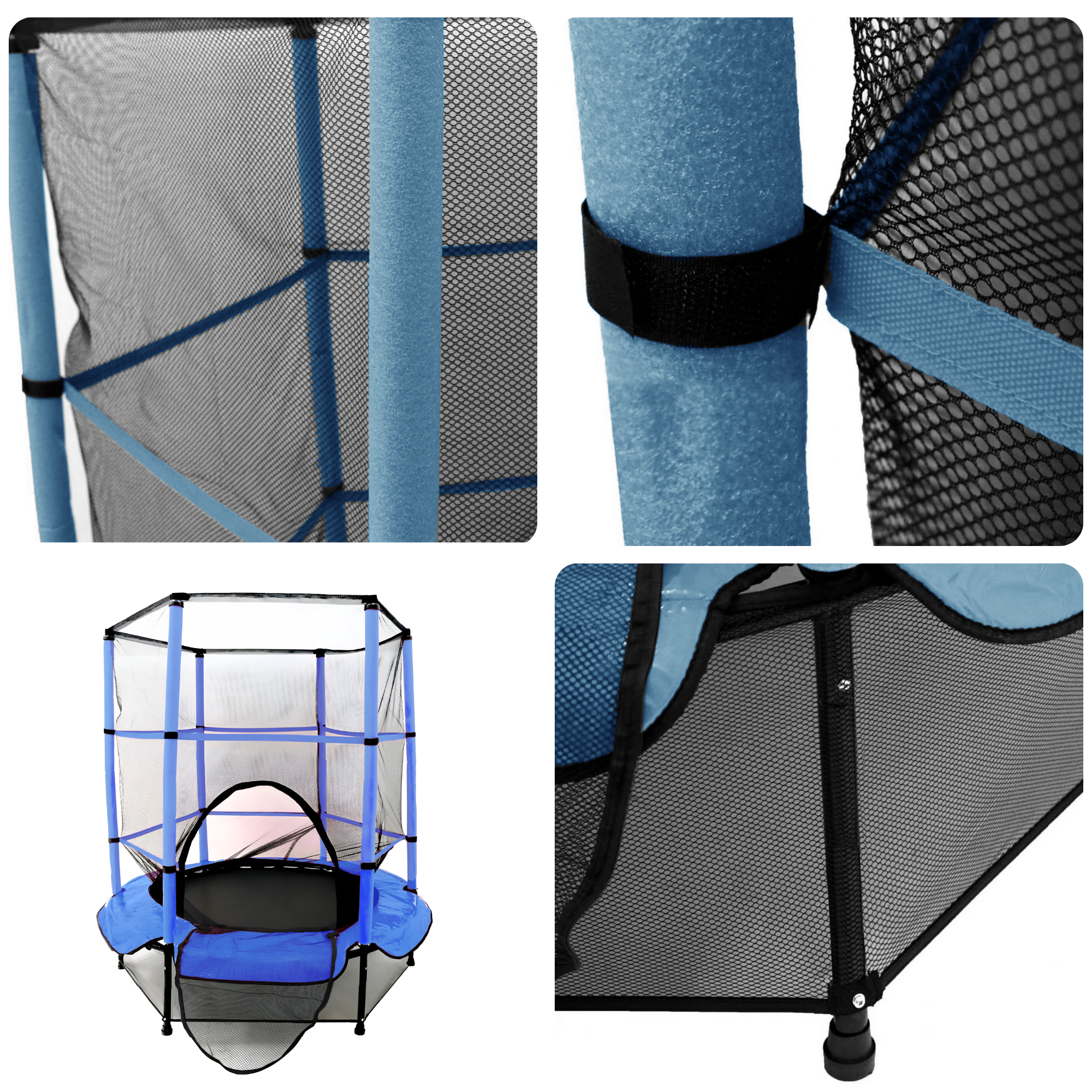 BRINCOLIN TRAMPOLIN INFANTIL ECOMLAB TUMBLING RESISTENTE COLOR AZUL.