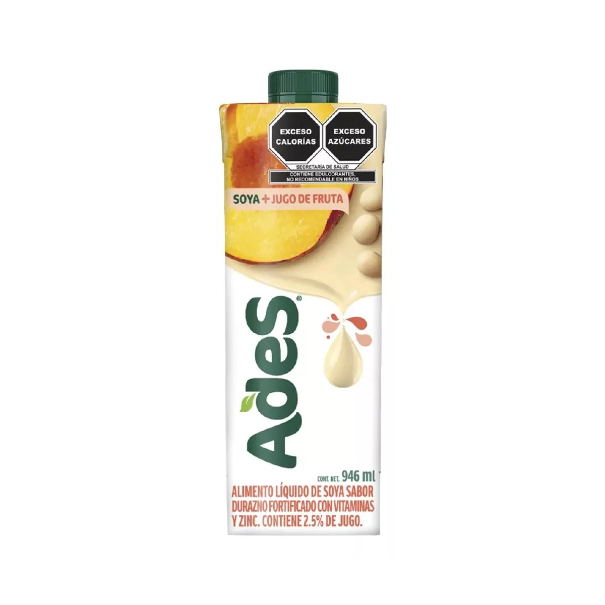 Bebida de Soya Ades de Sabores Surtidos 5 Piezas de 946 ml c/u