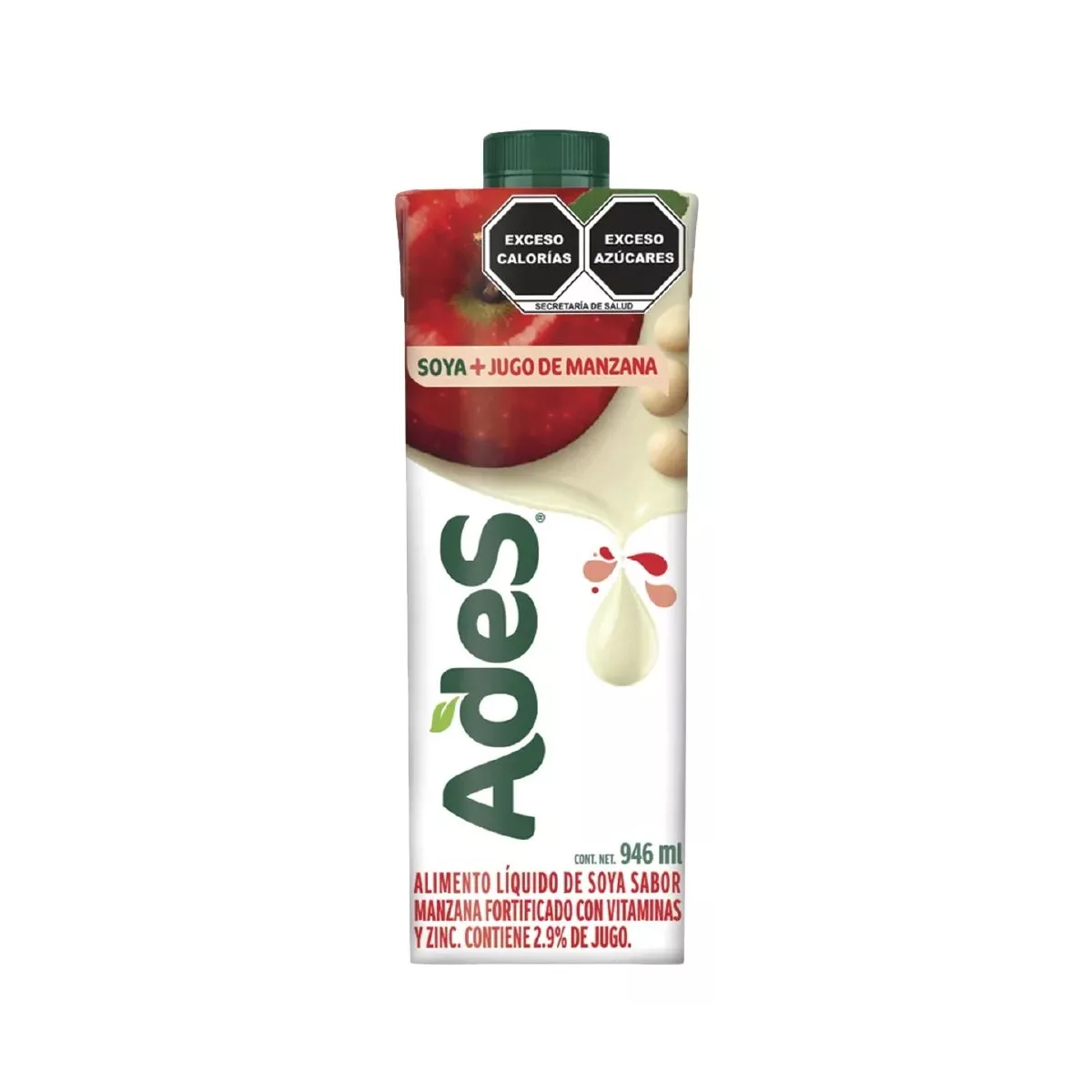 Bebida de Soya Ades de Sabores Surtidos 5 Piezas de 946 ml c/u