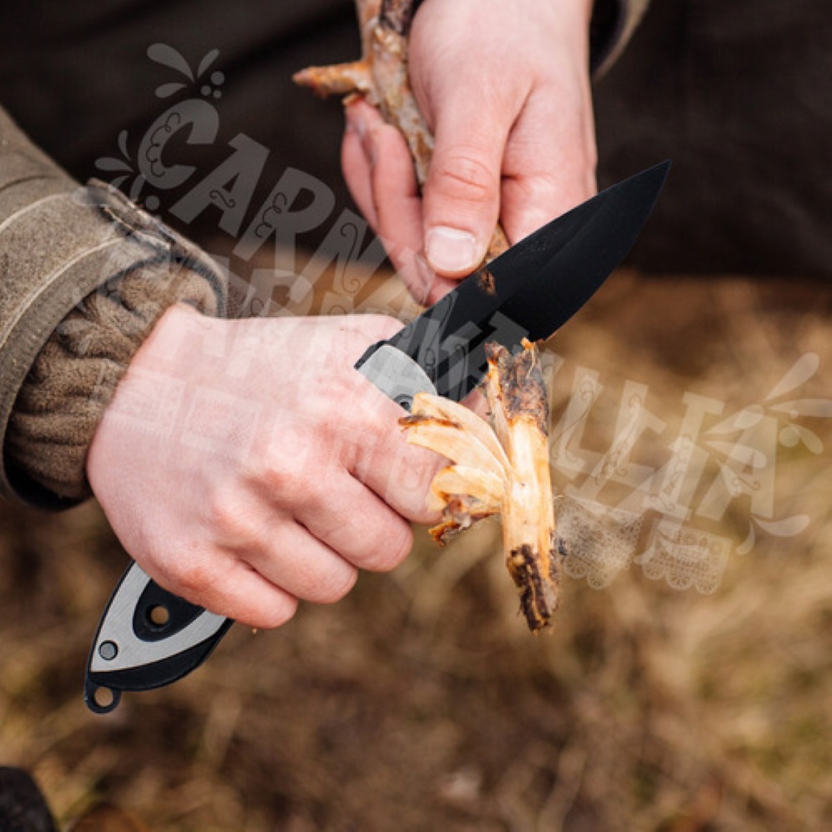 Cuchillo Navaja Tactica Supervivencia Militar Negro Plata GRIS NEGRO