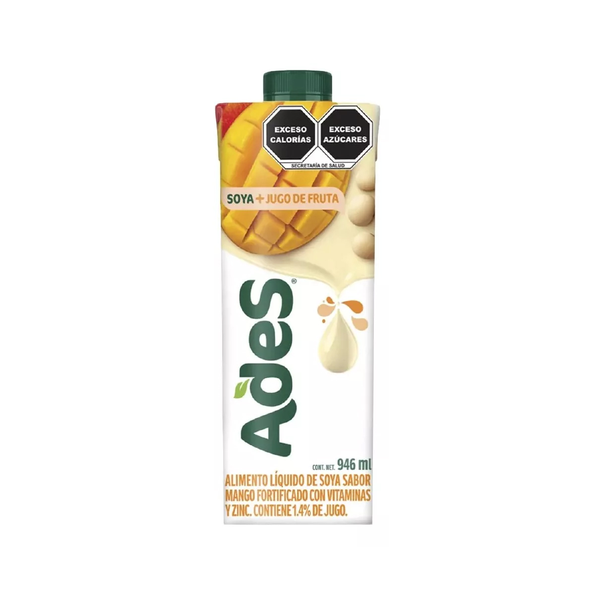 Bebida de Soya Ades de Sabores Surtidos 5 Piezas de 946 ml c/u
