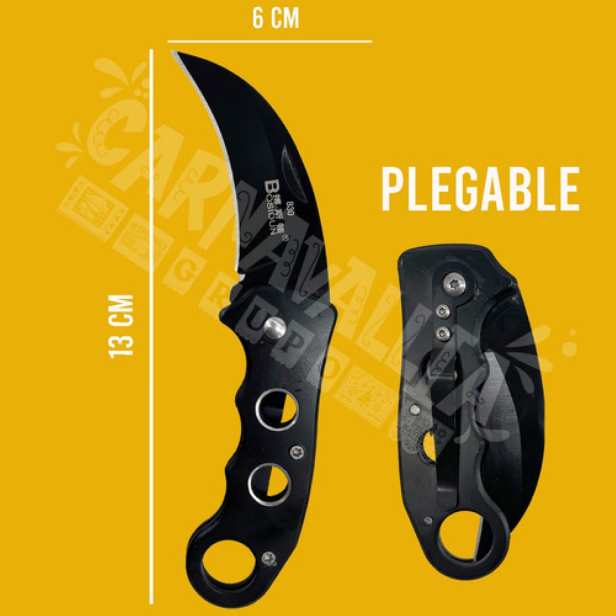 Navaja Karambit Mariposa Cuchillo Plegable Negro Militar Tac