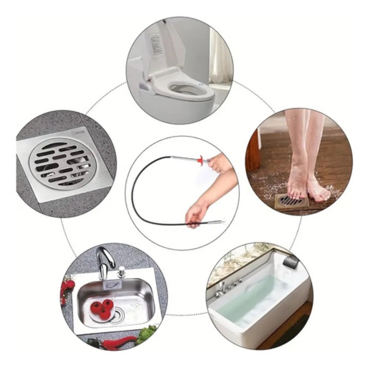 Limpiador De Tubería Destapa Lavabos, Coladeras, Inodoros.