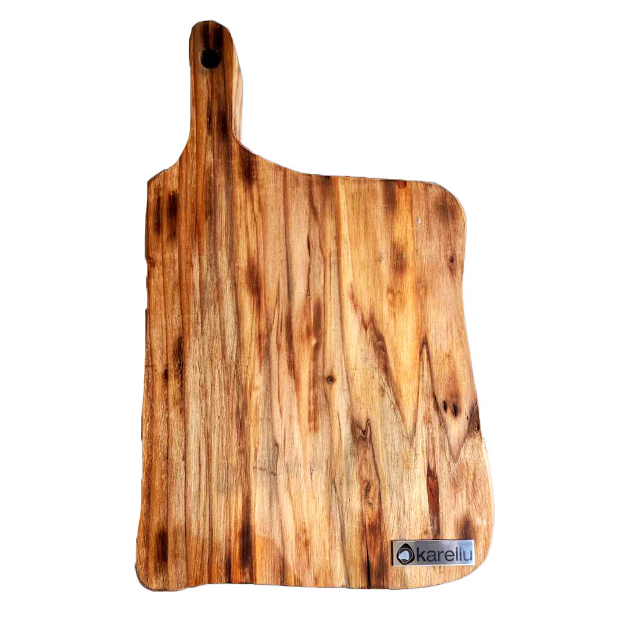 Tabla para picar de madera (pino) rectangular I tabla de quesos y charcuteria I tabla de decoración y corte para carne asados I hecho 100% a mano I LIVE III: Chica 24 x 28 x 2.5.