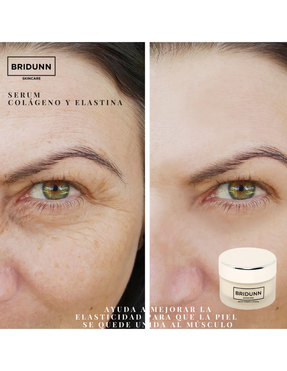 Crema Facial Rejuvenecedora Piel con Colágeno Marino para AntiFlacidez, Antienvejecimiento, Antiarrugas. Ingredientes Naturales Bridunn Skincare