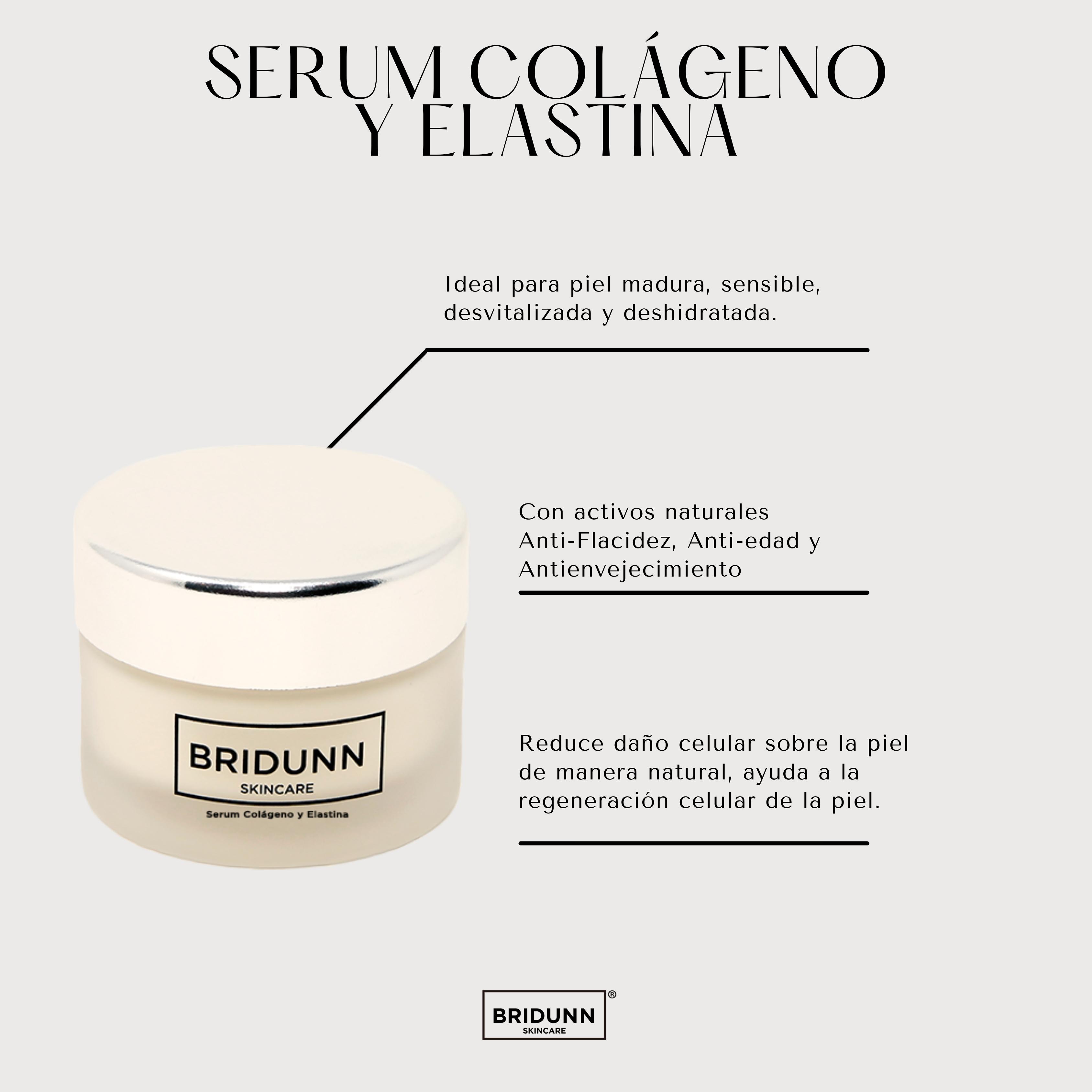 Crema Facial Rejuvenecedora Piel con Colágeno Marino para AntiFlacidez, Antienvejecimiento, Antiarrugas. Ingredientes Naturales Bridunn Skincare