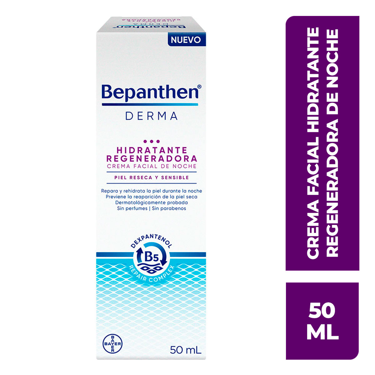 Bepanthen Derma Hidratante Regeneradora Crema Facial Noche 50 ml