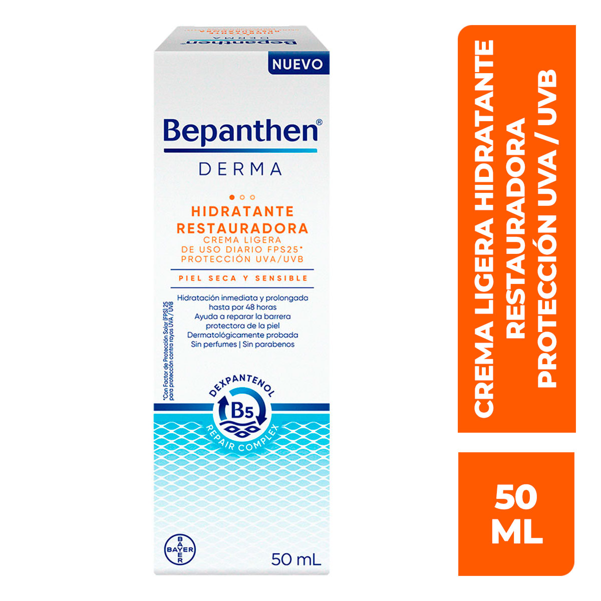 Bepanthen Derma Hidratante Restauradora Crema Facial Fps 25+ 50 ml