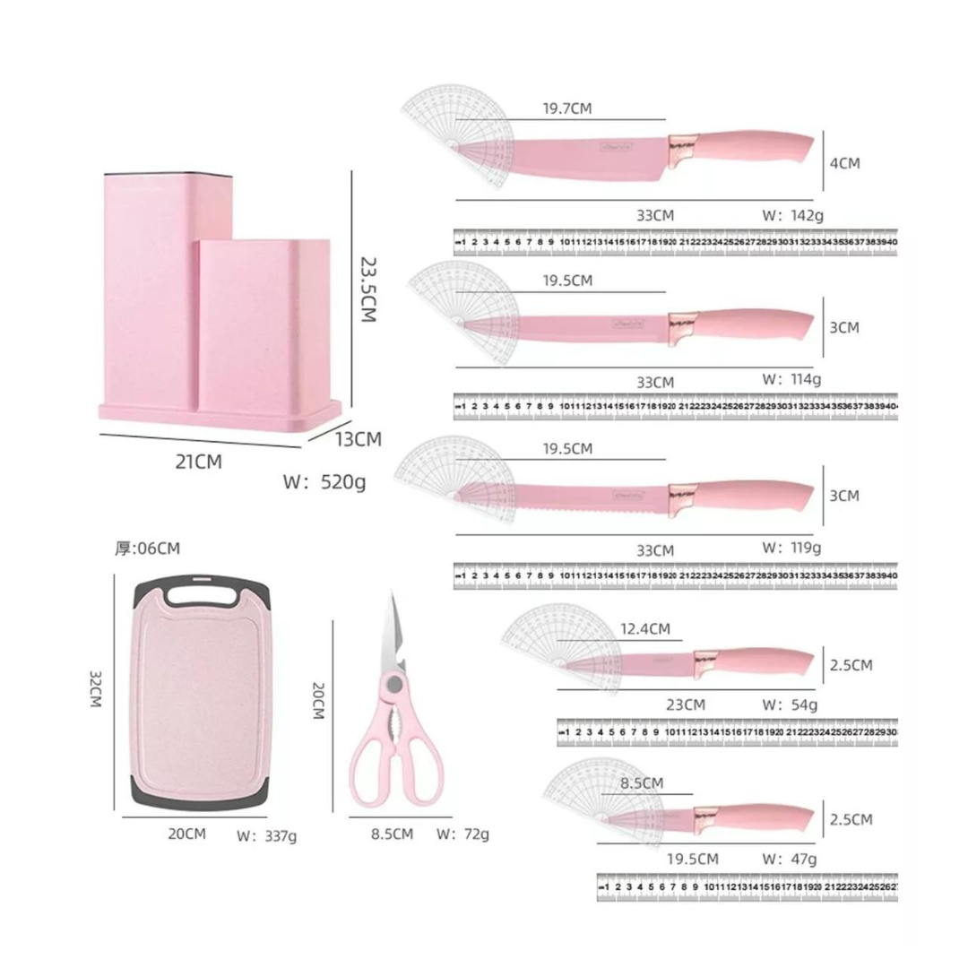  Utensilios Cocina De Silicona y Juego De Cuchillos
