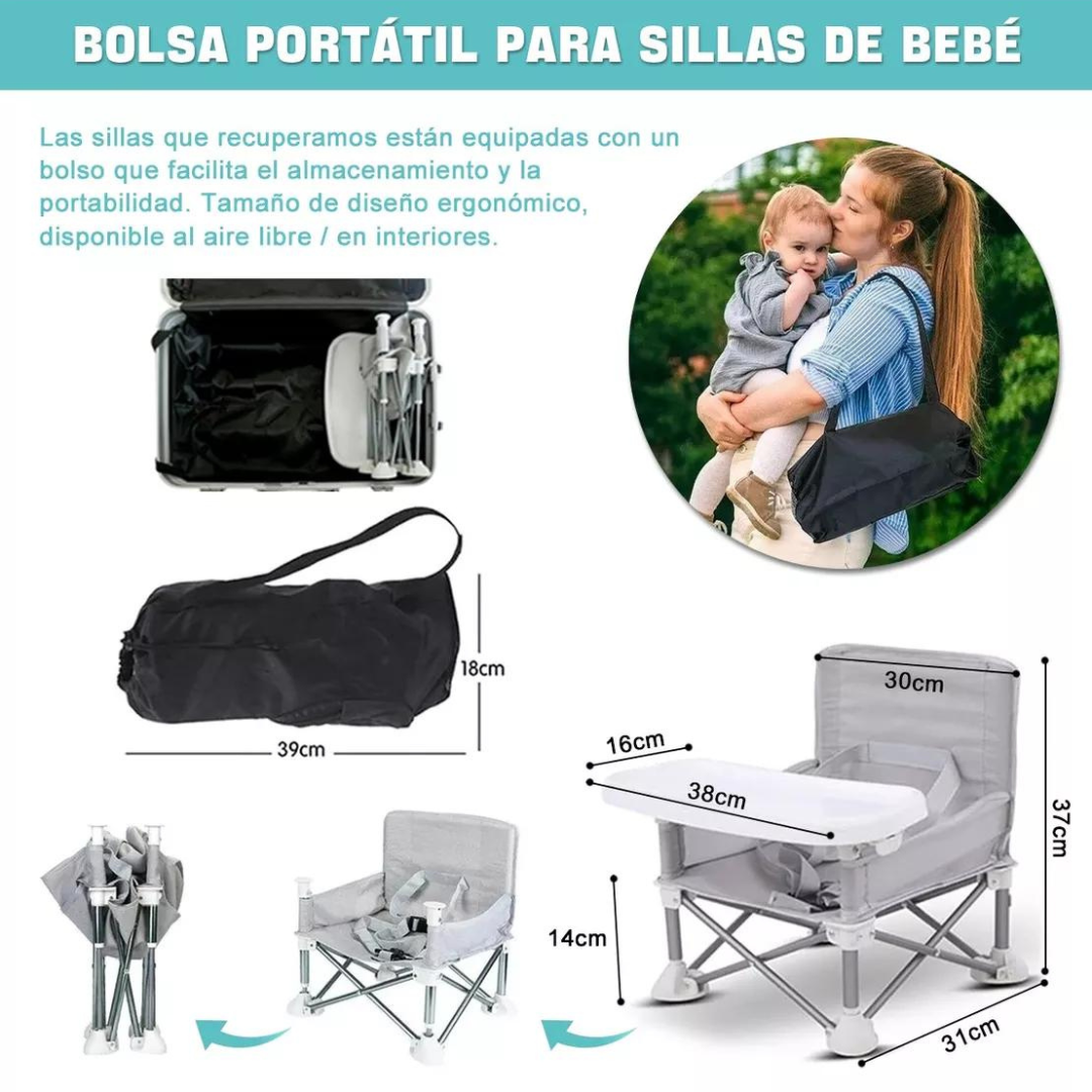 silla periquera para bebé plegable y portable