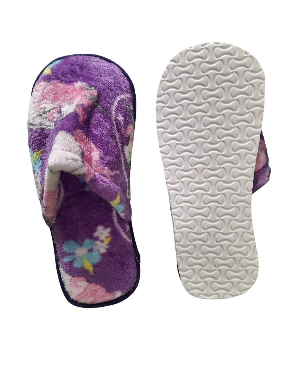 Pantuflas Juveniles Para Mujer Color Morado Con Diseños Suaves Y Cómodas