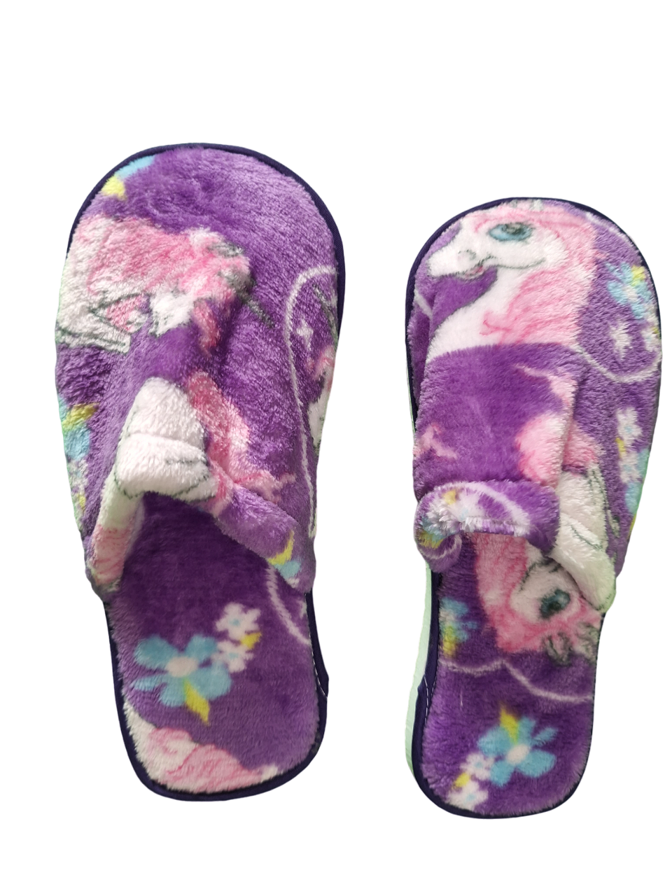 Pantuflas Juveniles Para Mujer Color Morado Con Diseños Suaves Y Cómodas