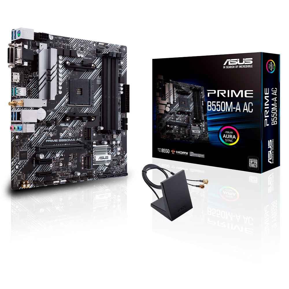 Tarjeta Madre Asus PRIME B550M-A AC AM4 Micro ATX
