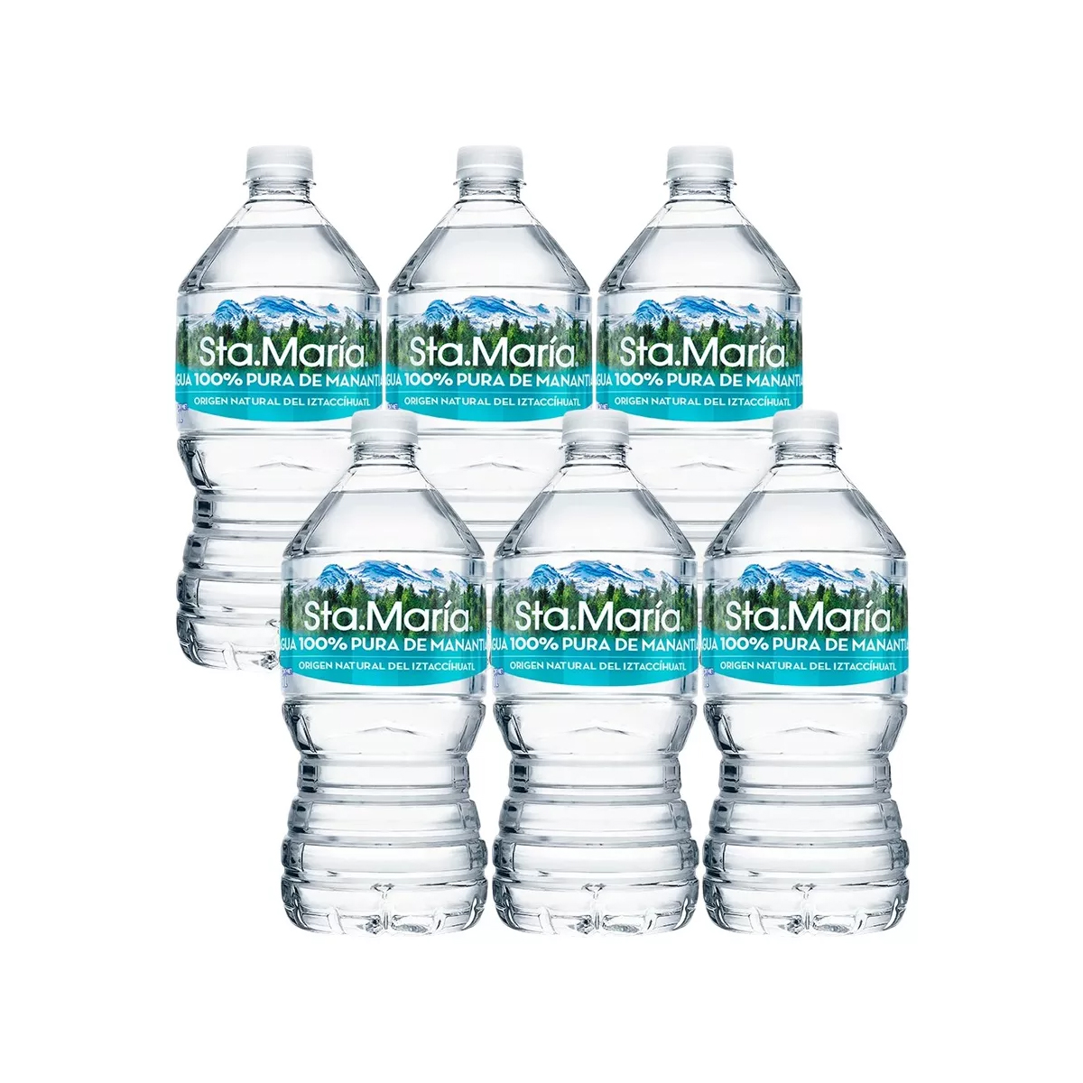 Agua de Manantial Sta. María 6 Botellas de 1 litro c/u