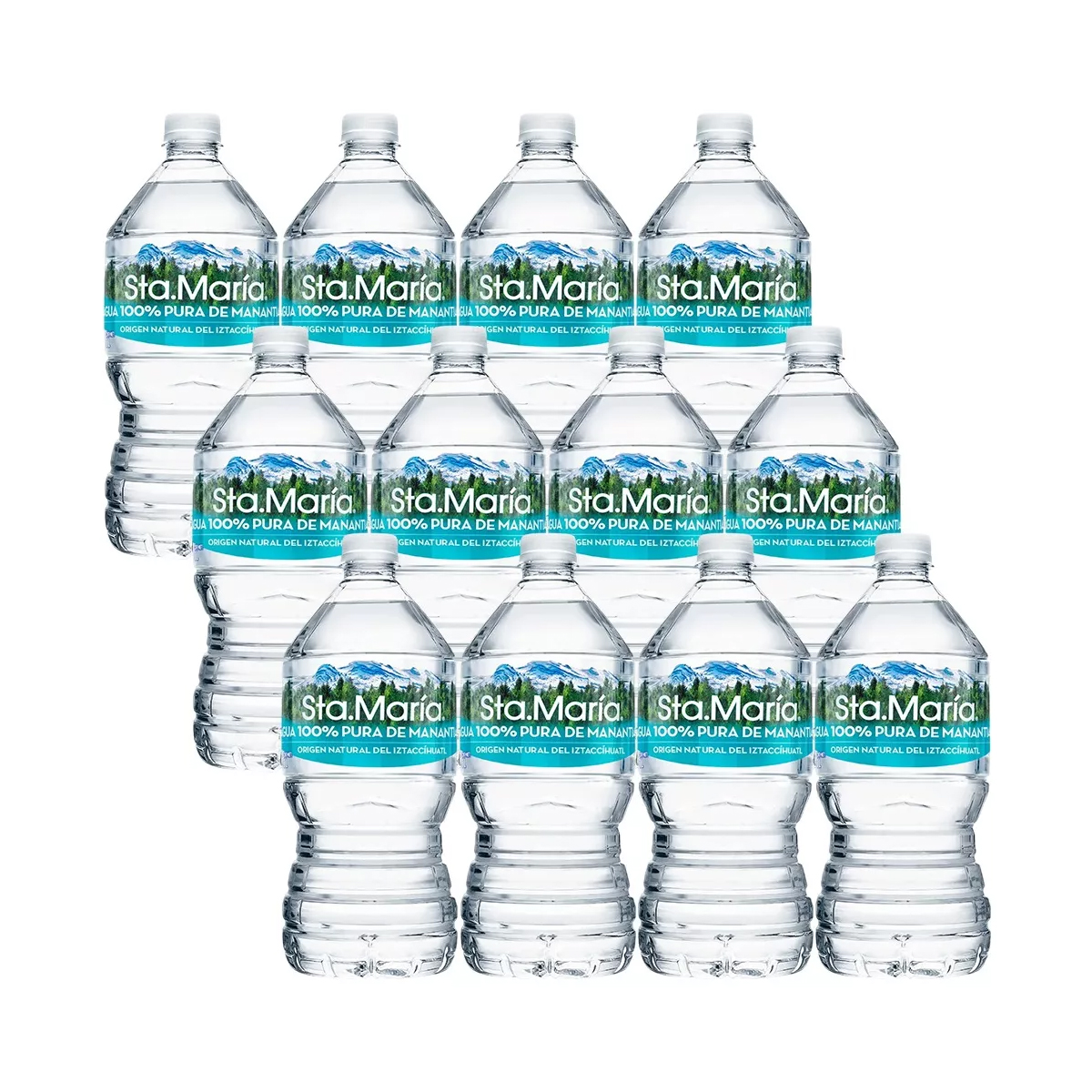 Agua de Manantial Sta. María 12 Botellas de 1 litro c/u