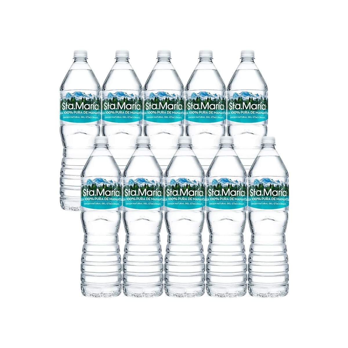 Agua de Manantial Sta. María 10 Botellas de 1.5 litros c/u