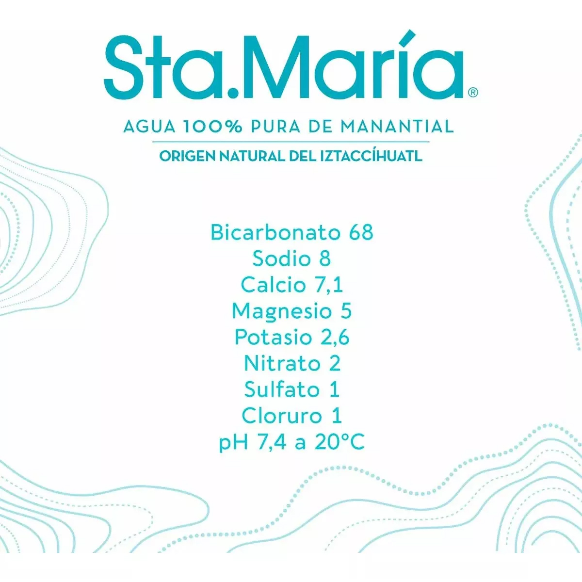 Agua de Manantial Sta. María 2 Piezas de 4 litros c/u