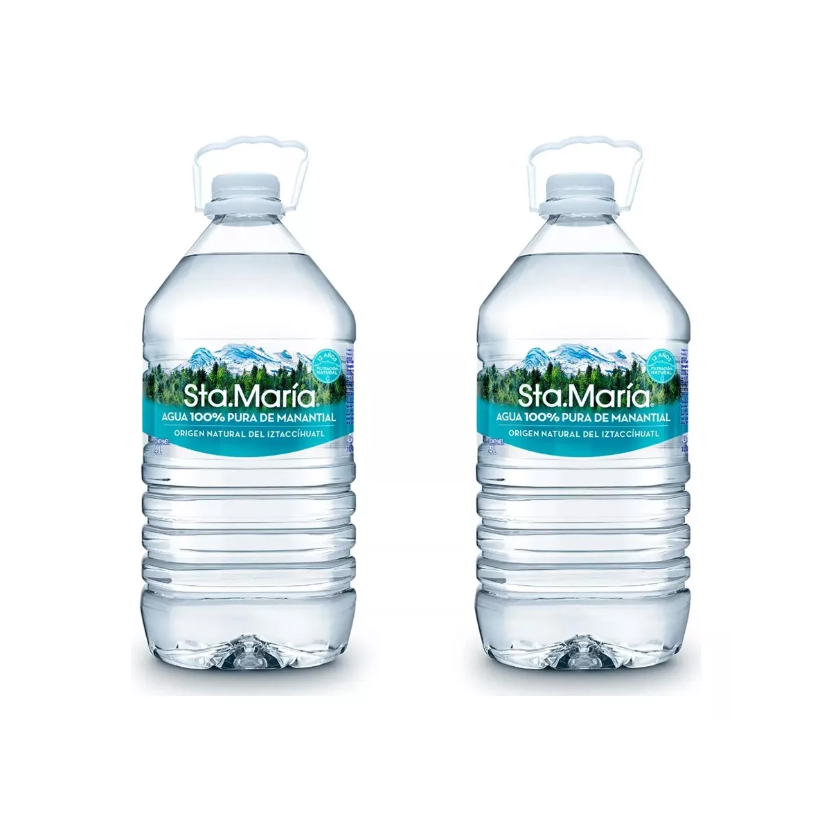 Agua de Manantial Sta. María 2 Piezas de 4 litros c/u