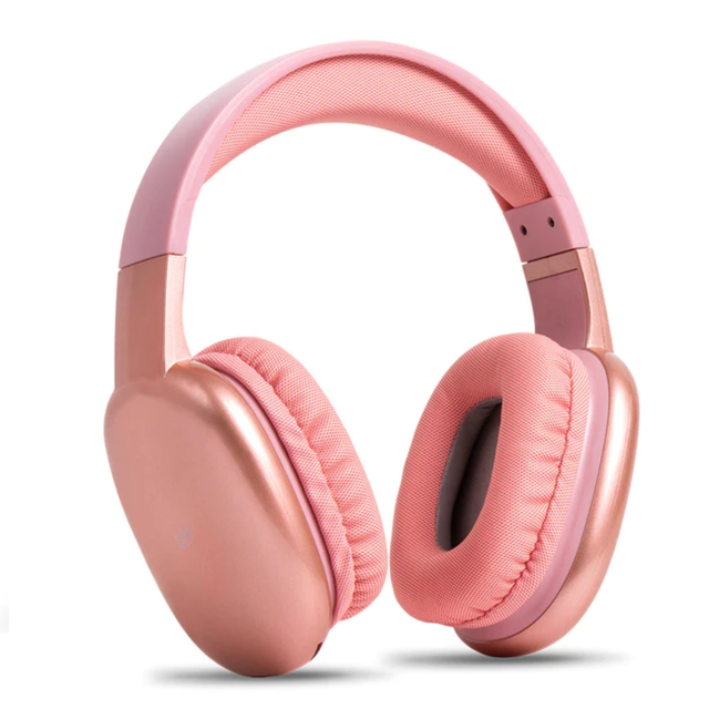 AUDIFONOS STF AURUM TIPO DIADEMA CON BLUETOOTH ROSA.