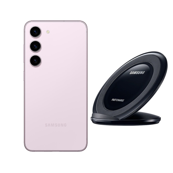 Samsung Galaxy S23 Plus 256GB Lila Snapdragon Reacondicionado + Cargador inalámbrico .