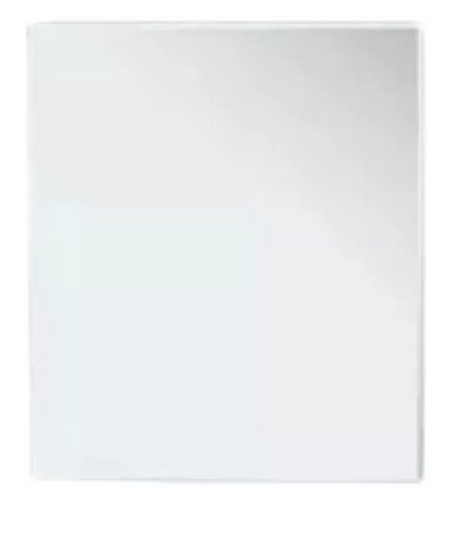 Espejo liso biselado,  medidas 100 x 70 cms (base por altura). Forma rectangular. 