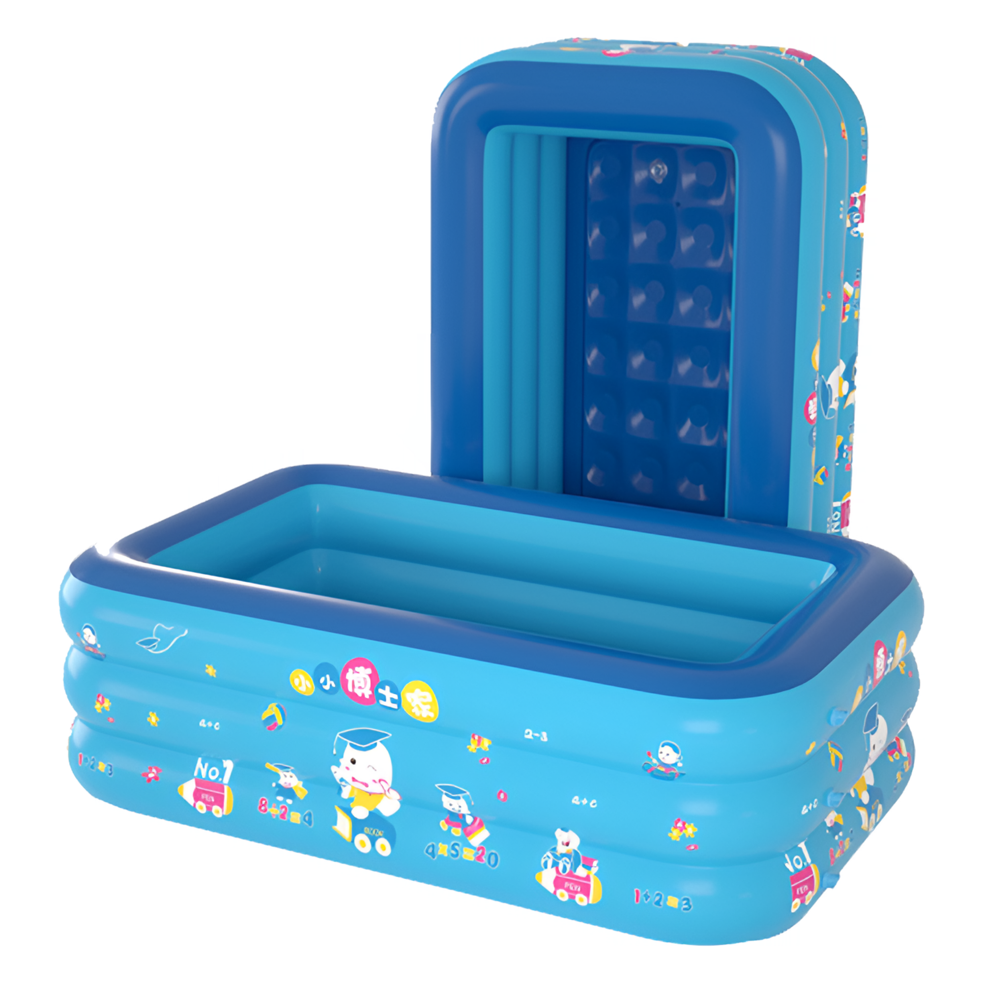 Alberca Inflable Piscina Grande Ecomlab Infantil Familiar Tono Azul.
