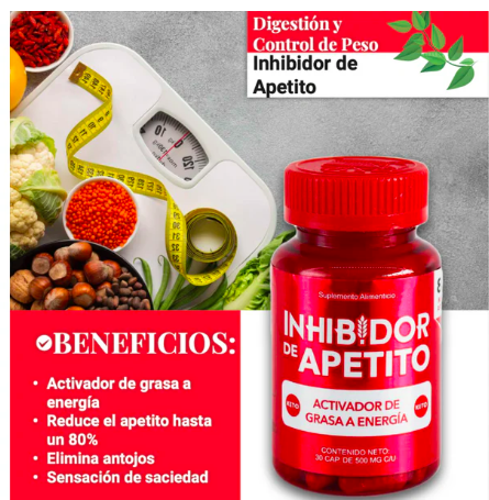 Inhibidor de Apetito para 1 mes original natural