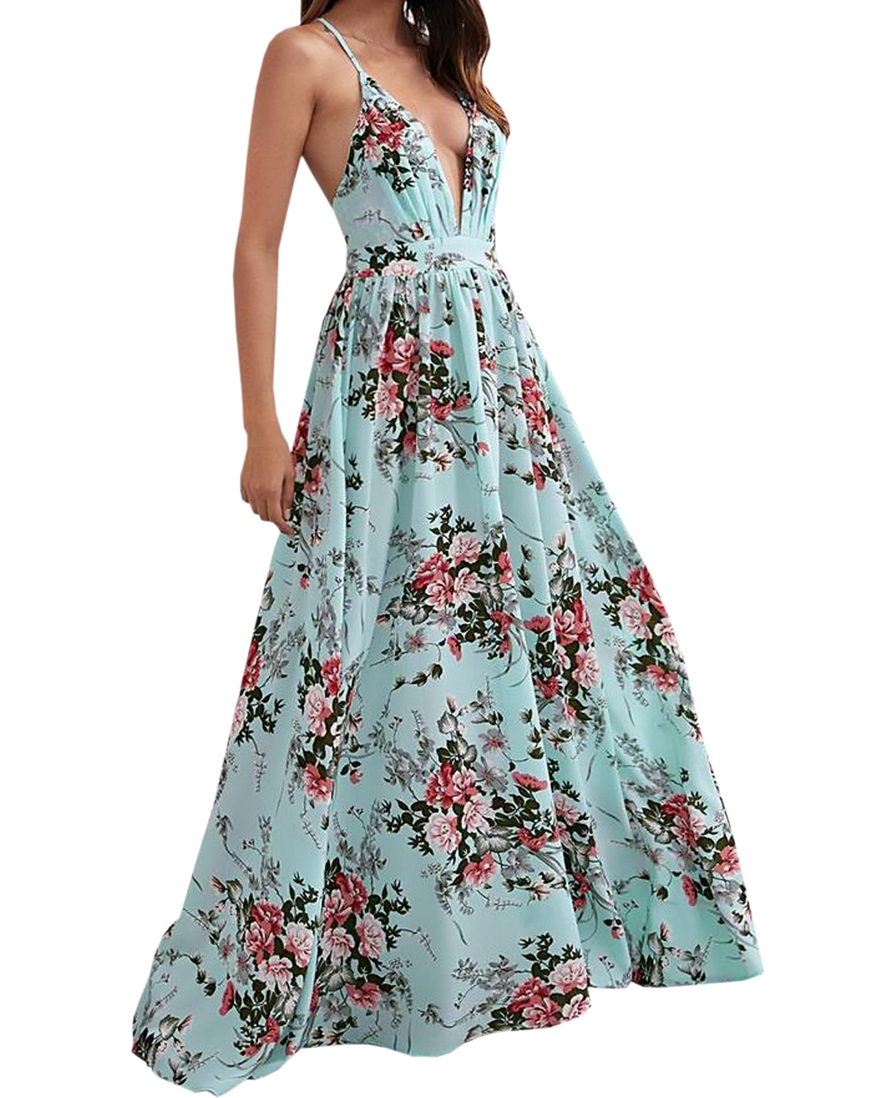 Maxi Vestido Largo Dama Mujer Fiesta Ó Playa Sexi Elegante