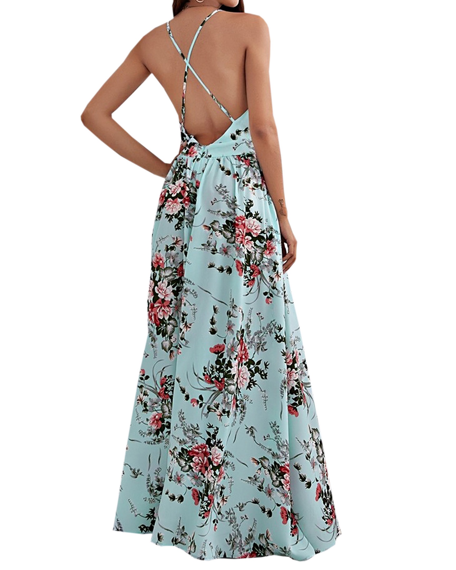 Maxi Vestido Largo Dama Mujer Fiesta Ó Playa Sexi Elegante