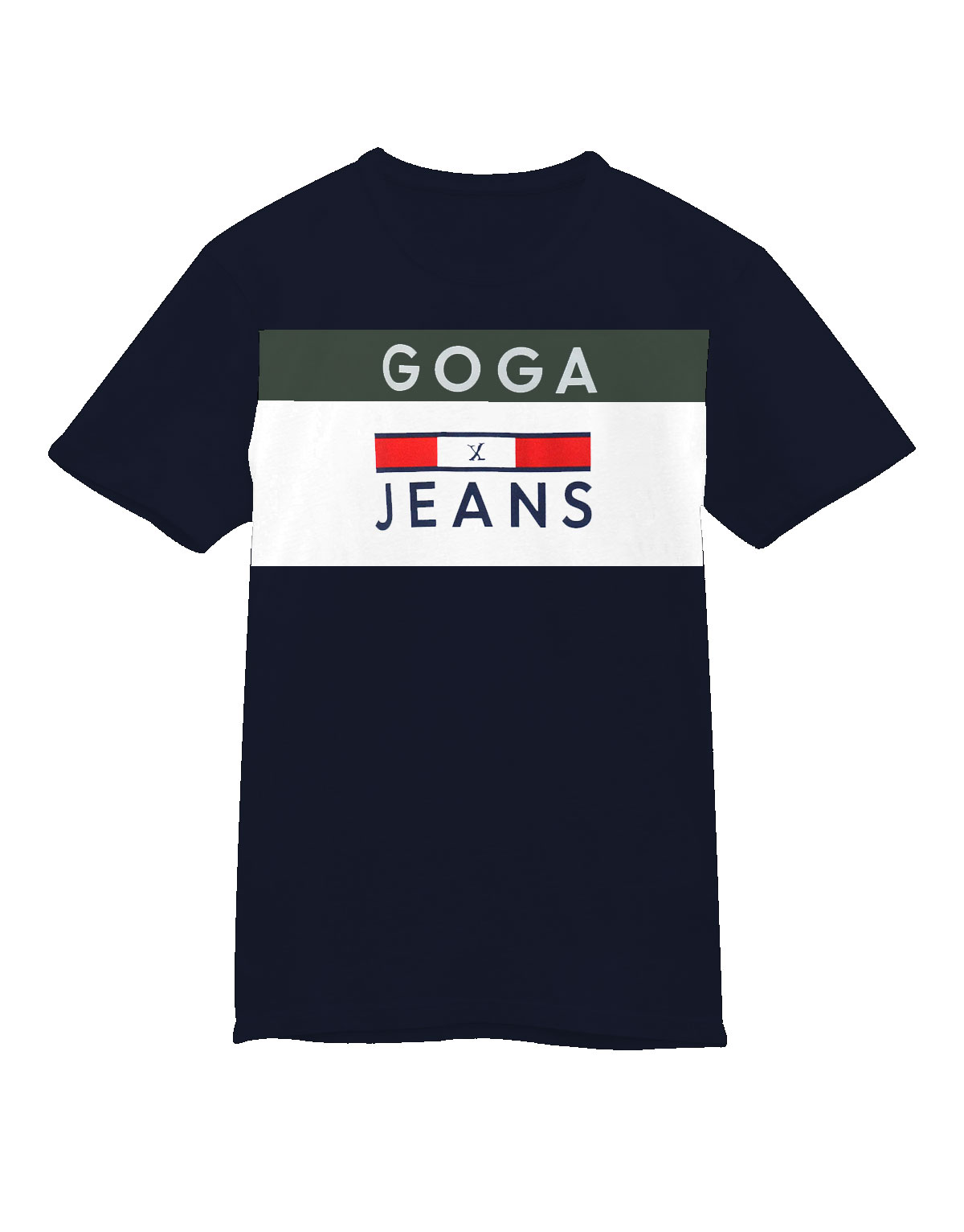 Playera Hombre Marca Goga Manga Corta Cuello Redondo