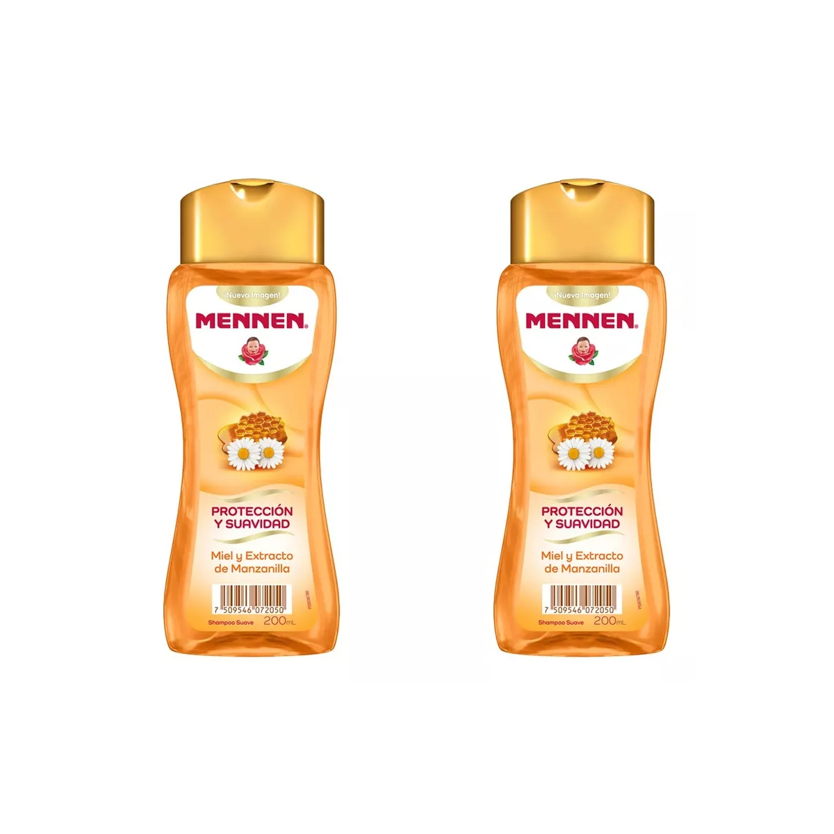 Shampoo Suave Mennen con Miel y Manzanilla 2 Piezas de 200 ml