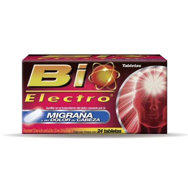 Bio Electro Migraña y Dolor de Cabeza 24 Tabletas