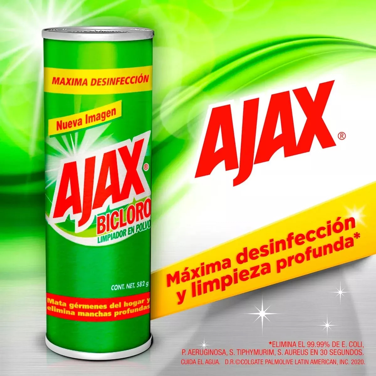 Ajax Bicloro Limpiador Multiusos 2 Piezas de 582 g en Polvo