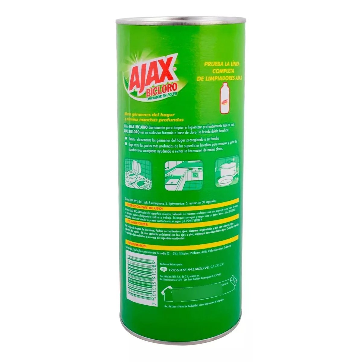 Ajax Bicloro Limpiador Multiusos 2 Piezas de 582 g en Polvo