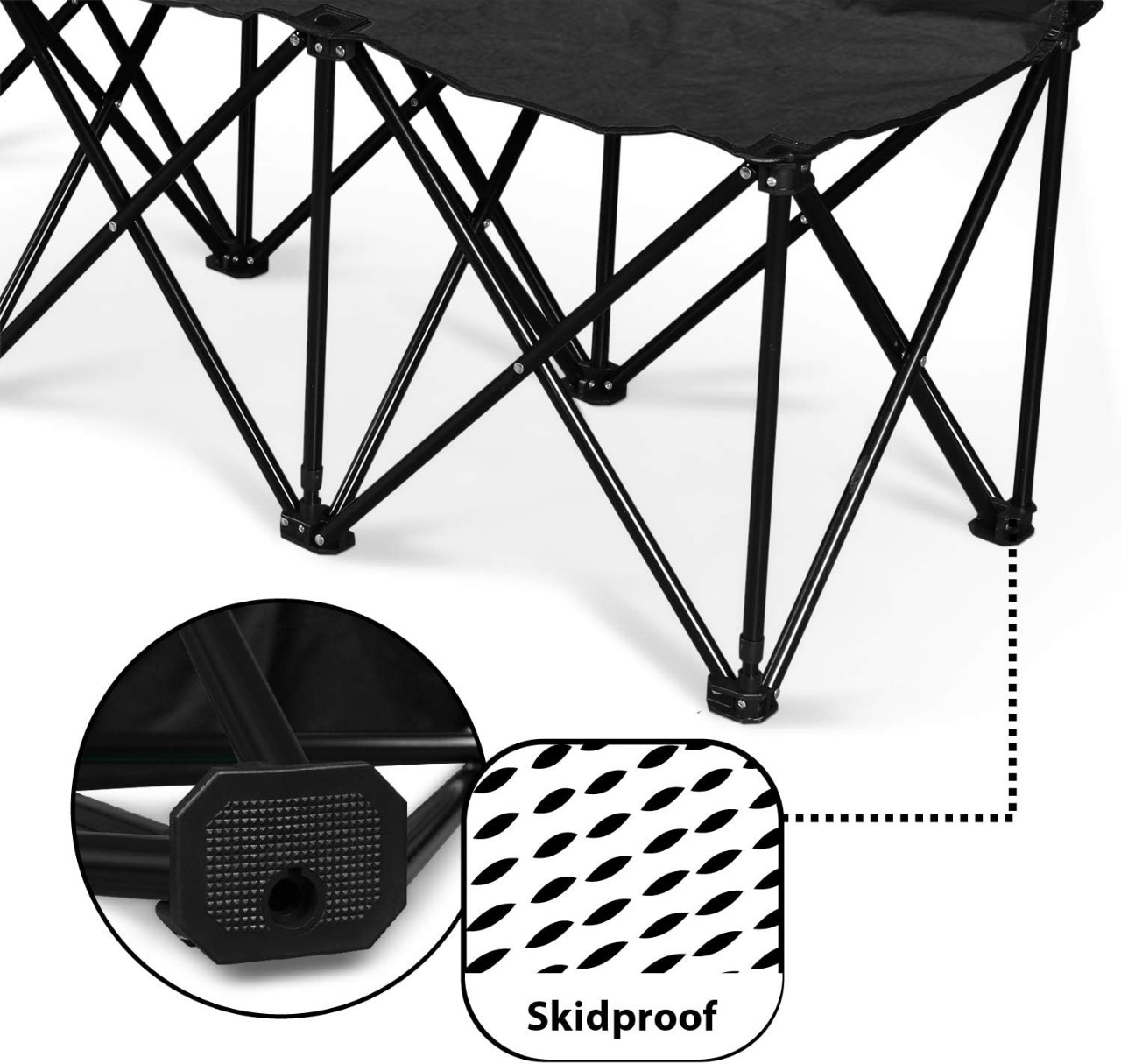 SILLA CAMPING PLEGABLE MULTIPLE PARA 6 PERSONAS RESISTENTE DE TELA OXFORD .