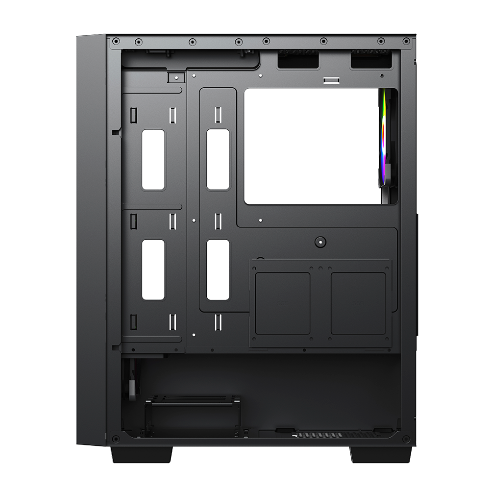 GABINETE MUNFROST ALPHA BLACK Cristal templado Atx - Micro ATX - Mini ITX  4 Ventiladores ARGB