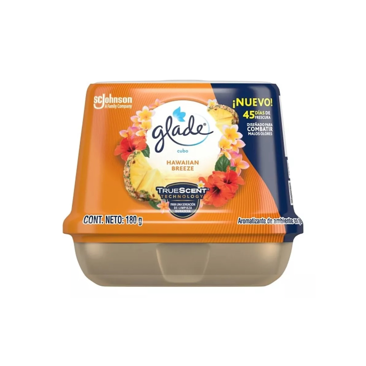 Aromatizante de Cubo Glade Hawaiian Breeze Contenido 180 gramos