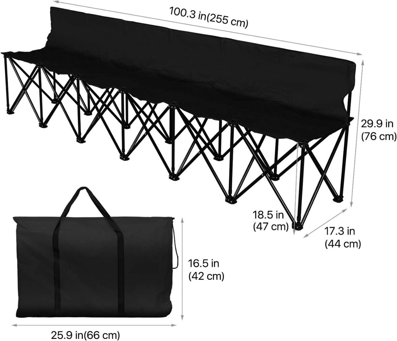 SILLA CAMPING PLEGABLE MULTIPLE PARA 6 PERSONAS RESISTENTE DE TELA OXFORD .